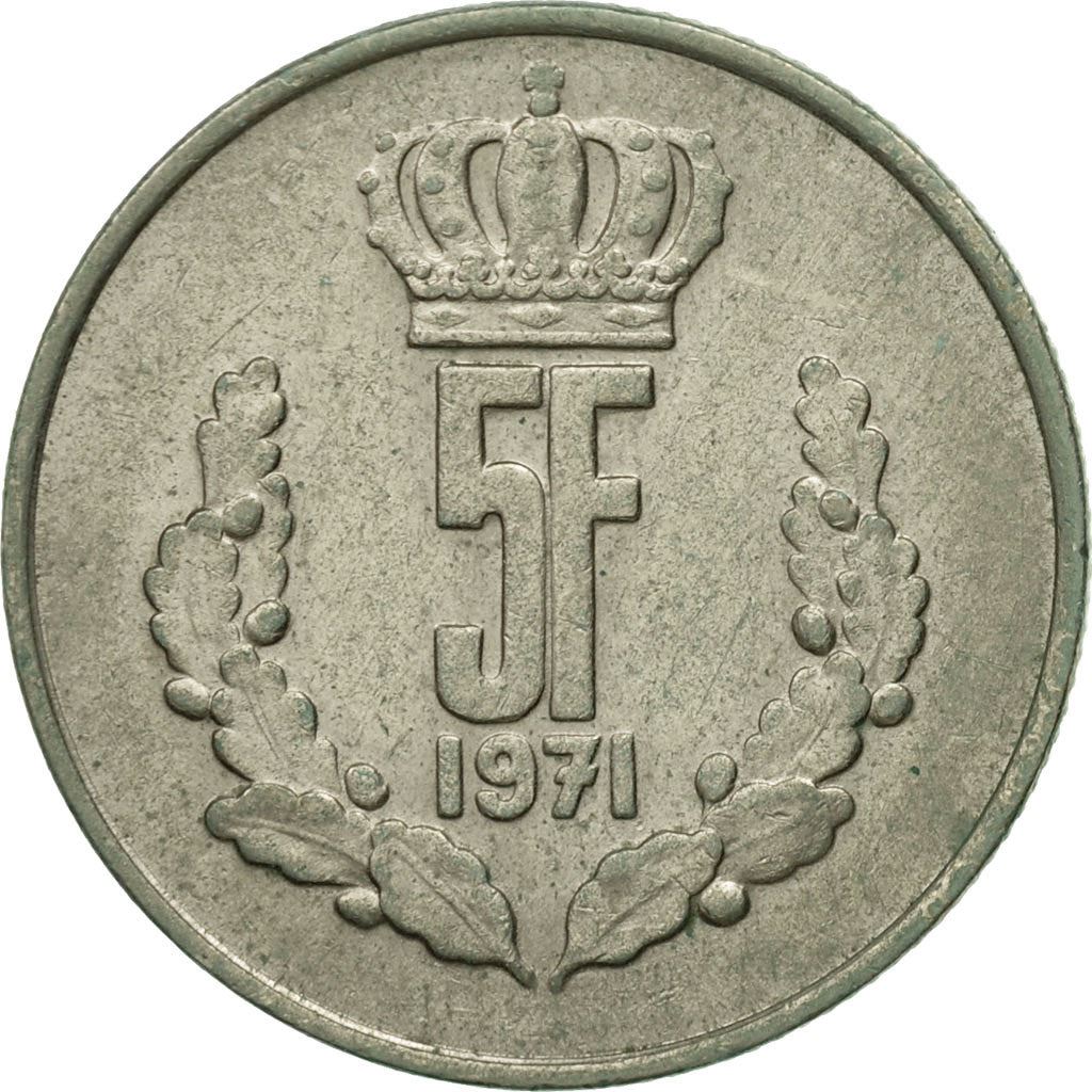 Luxembourg Coin Luxembourger 5 Francs | Prince Jean | KM56 | 1971 - 1981