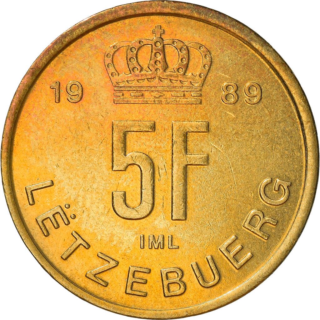 Luxembourg Coin Luxembourger 5 Francs | Prince Jean | KM65 | 1989 - 1995