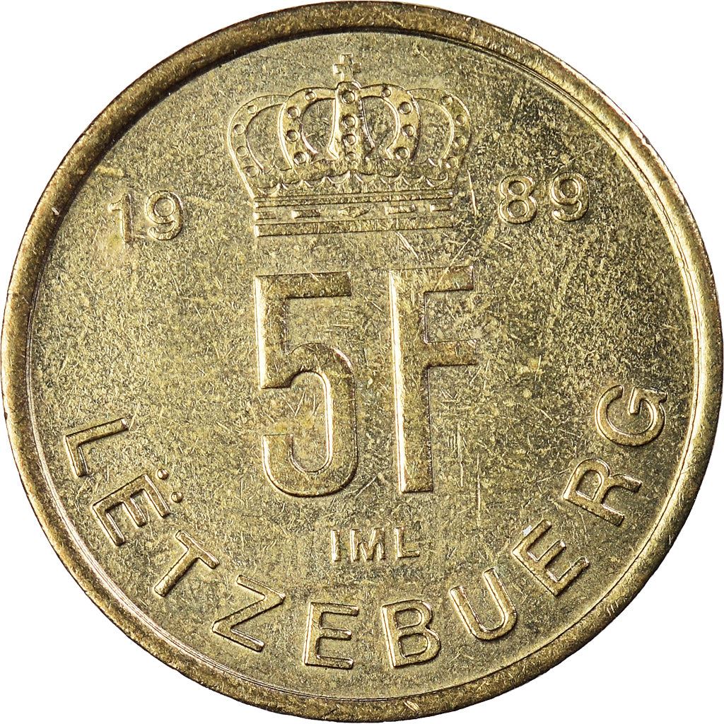 Luxembourg Coin Luxembourger 5 Francs | Prince Jean | KM65 | 1989 - 1995