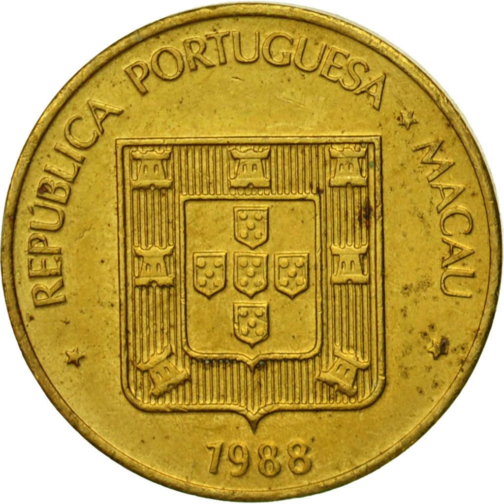 Macau | 10 Avos Coin | Escutcheon Shield | KM20 | 1982 - 1988