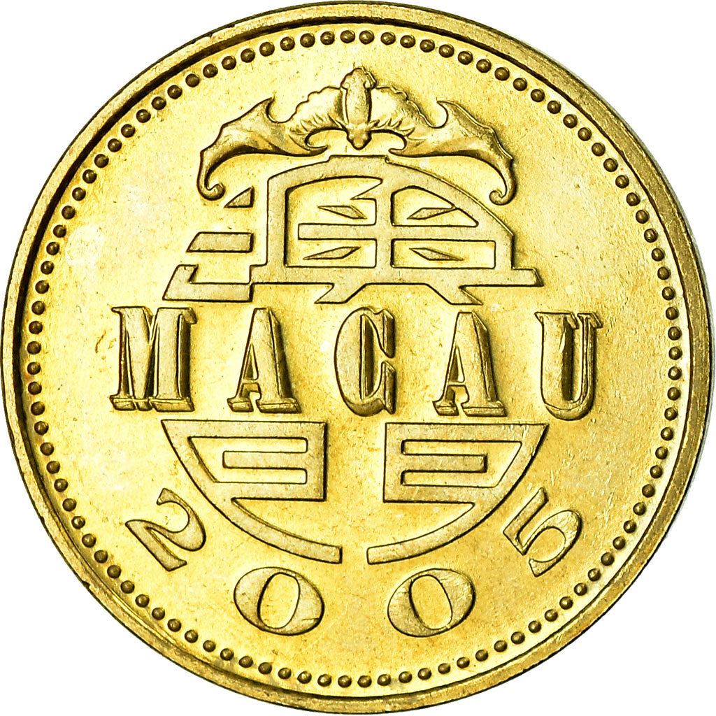 Macau | 10 Avos Coin | Lion Costume Head | Bat | KM70 | 1993 - 2010