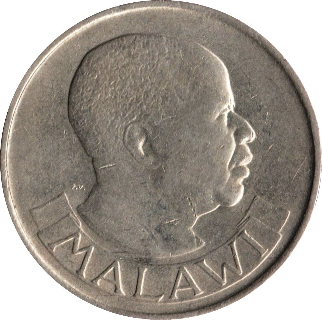 Malawi 1 Shilling Coin | Hastings Banda | Corn | KM2 | 1964 - 1968