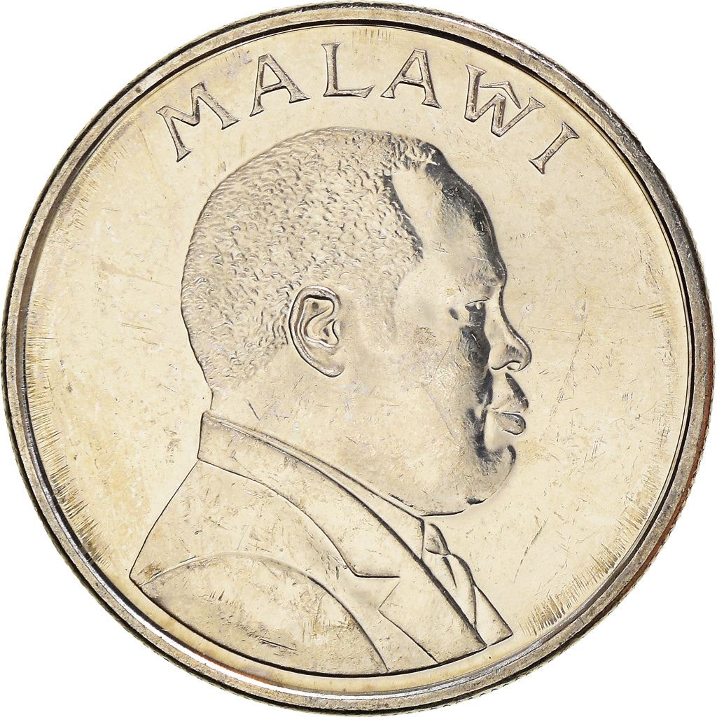 Malawi 10 Tambala Coin | President Bakill Muluzi | Corn | KM27 | 1995 - 2003