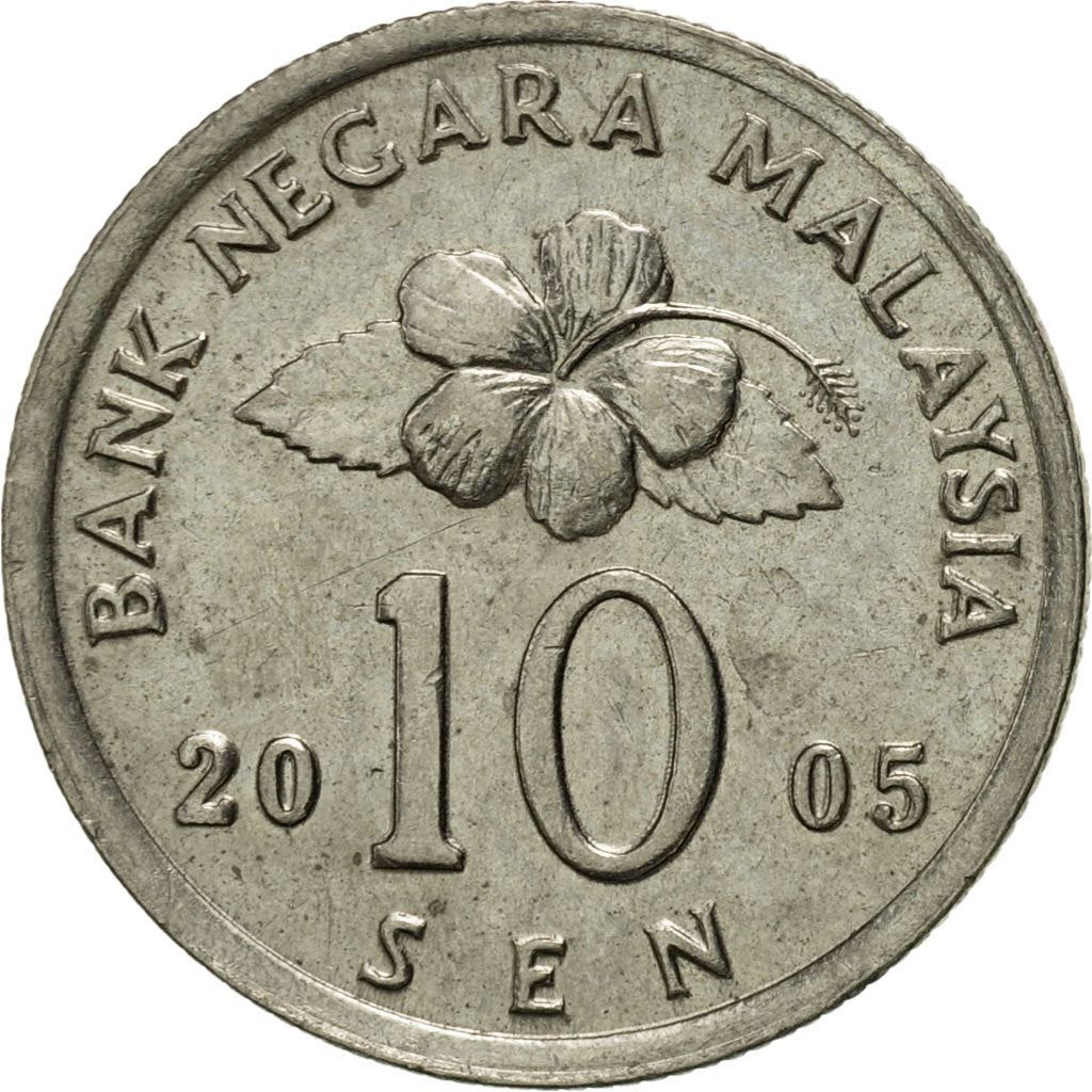 Malaysia | 10 Sen Coin | Congkak | Km:51 | 1989 - 2011