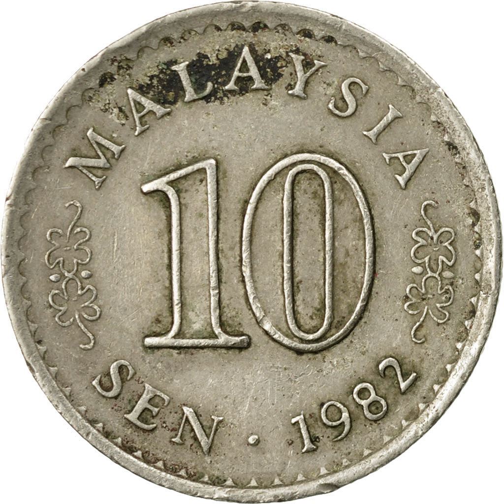 Malaysia | 10 Sen Coin | Parliament building | Km:3 | 1967 - 1988