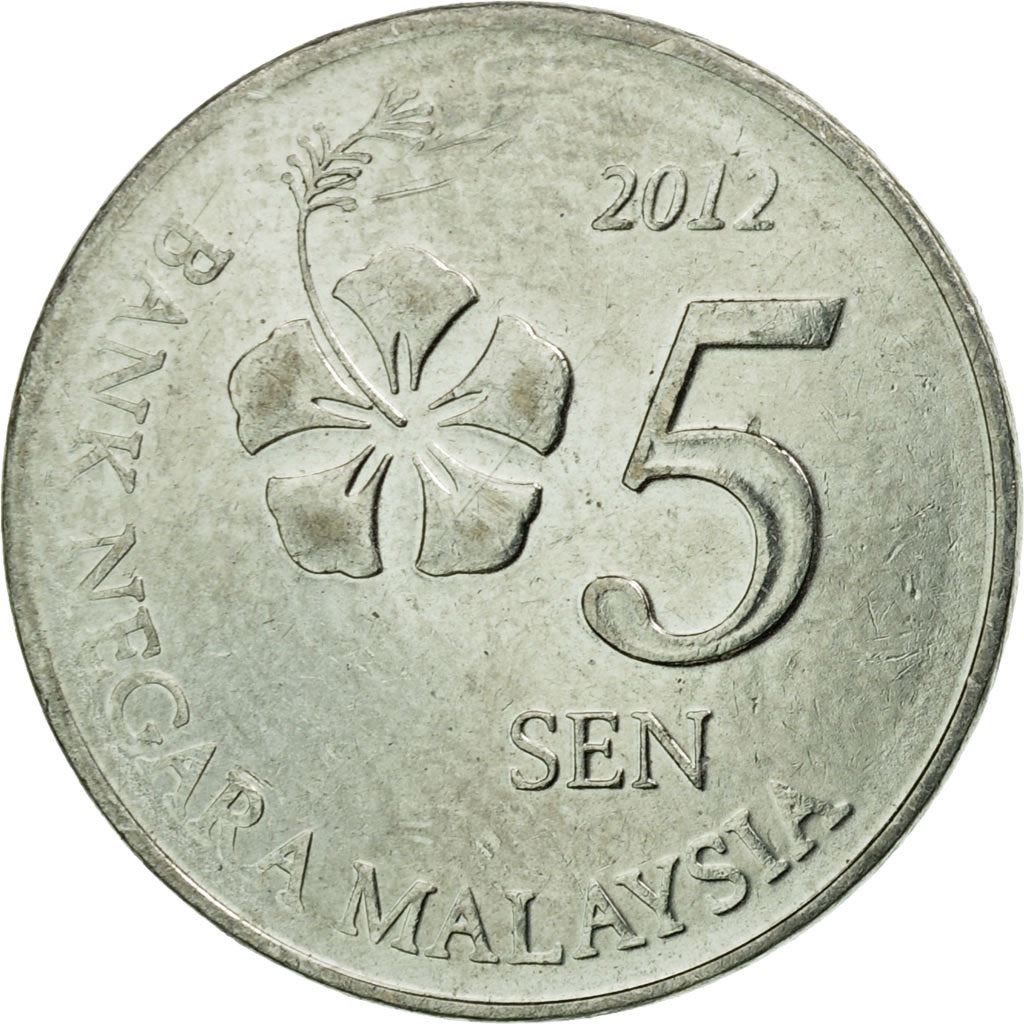 Malaysia | 5 Sen Coin | Hibiscus | Km:201 | 2011 - 2023