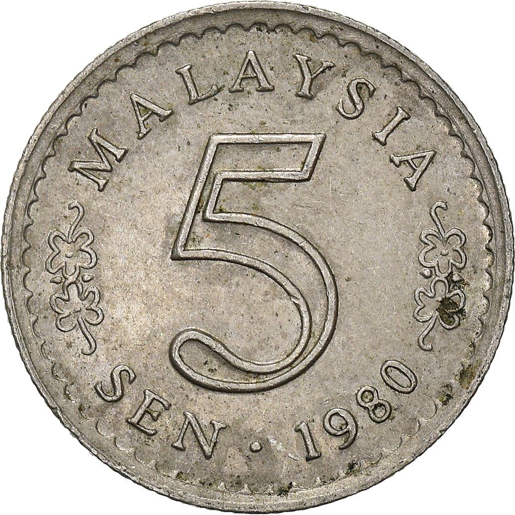 Malaysia | 5 Sen Coin | Parliament building | Km:2 | 1967 - 1988