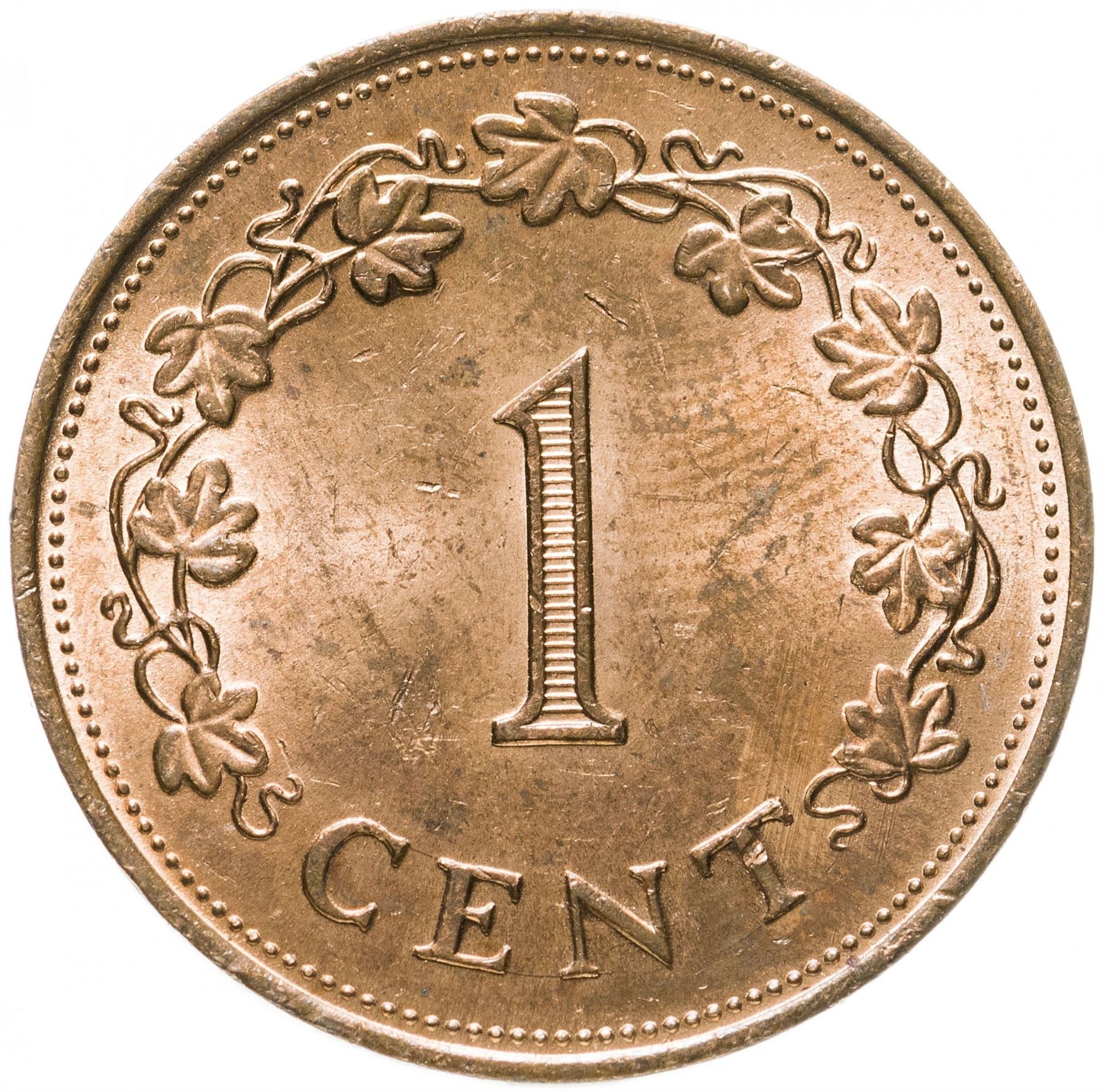 Malta Coin Maltese 1 Cent | George Cross | KM8 | 1972 - 1982