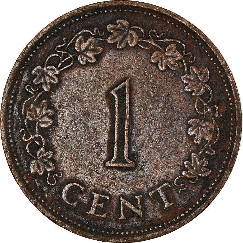 Malta Coin Maltese 1 Cent | George Cross | KM8 | 1972 - 1982