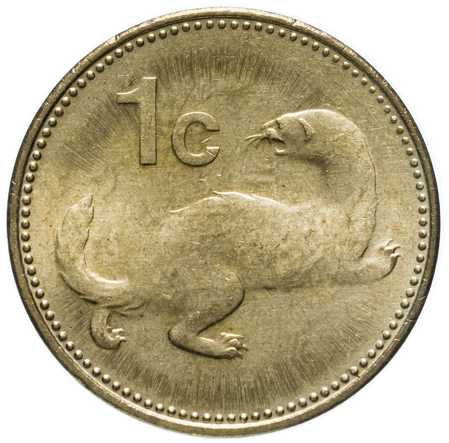 Malta Coin Maltese 1 Cent | Weasel | KM93 | 1991 - 2007