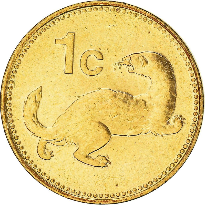 Malta Coin Maltese 1 Cent | Weasel | KM93 | 1991 - 2007