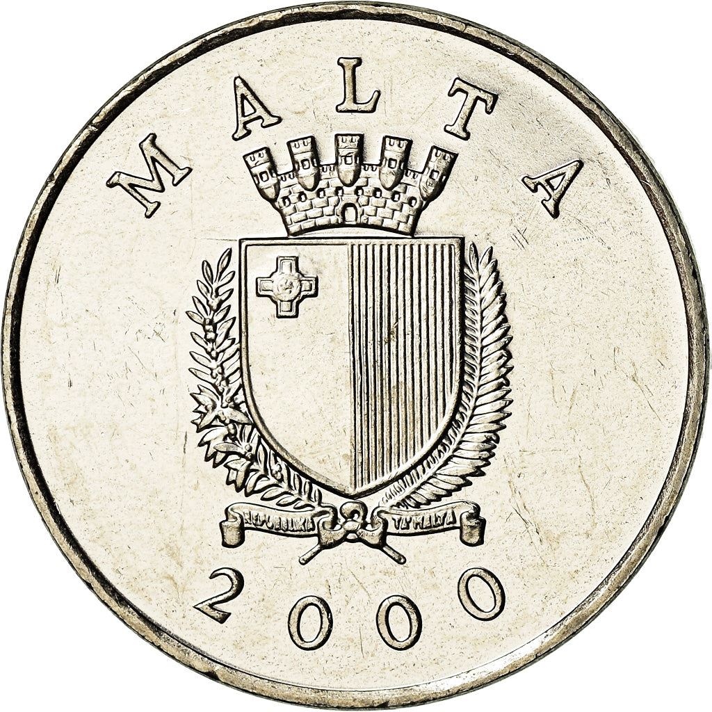 Malta Coin Maltese 1 Lira | Blue Rock Thrush | Bird | KM99 | 1991 - 2007