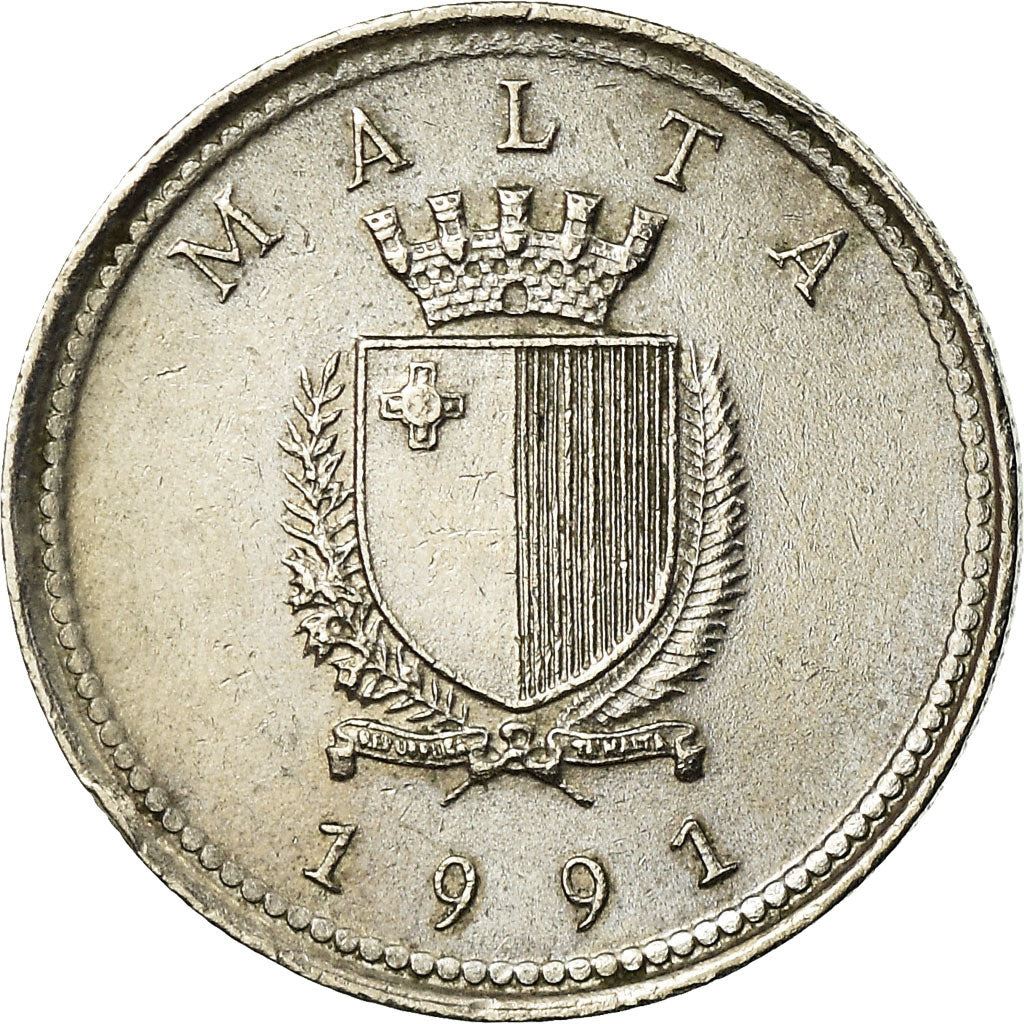 Malta Coin Maltese 2 Cents | Olive Branch | KM94 | 1991 - 2007