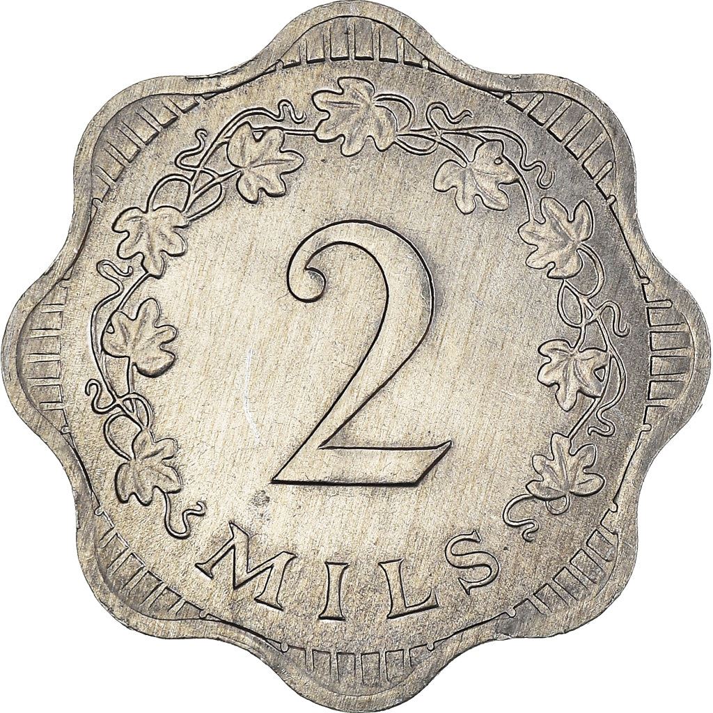 Malta Coin Maltese 2 Mils | Maltese Cross | KM5 | 1972 - 2007