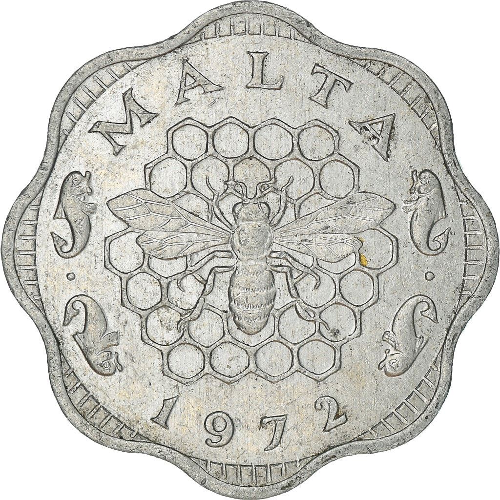 Malta Coin Maltese 3 Mils | Bee | Honeycomb | KM6 | 1972 - 2006