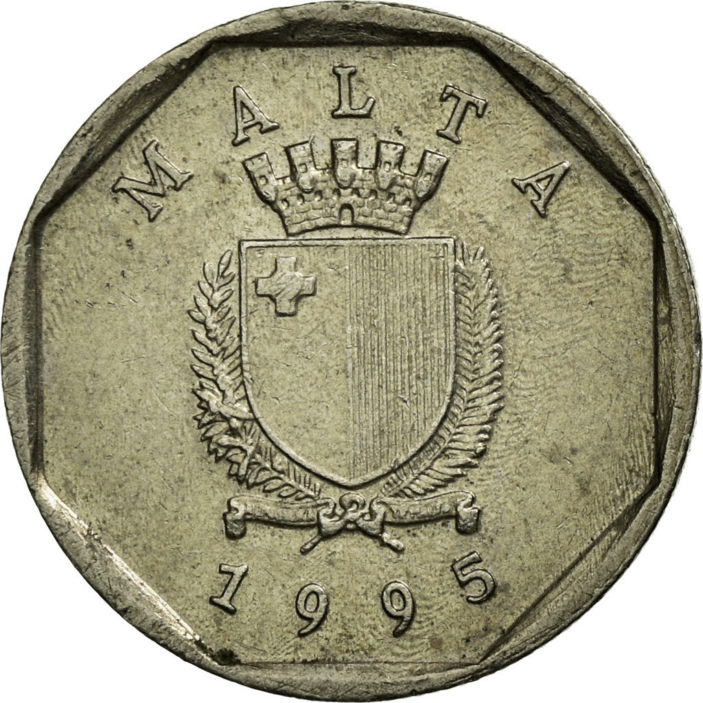 Malta Coin Maltese 5 Cents | Freshwater Crab | KM95 | 1991 - 2007