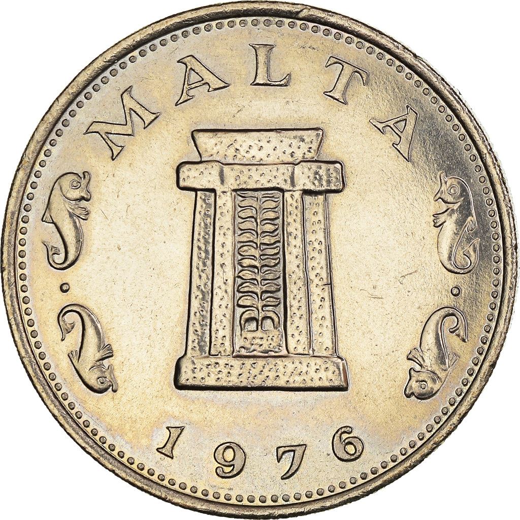 Malta Coin Maltese 5 Cents | Ritual Altar | Hagar Qim Temple | KM10 | 1972 - 1981