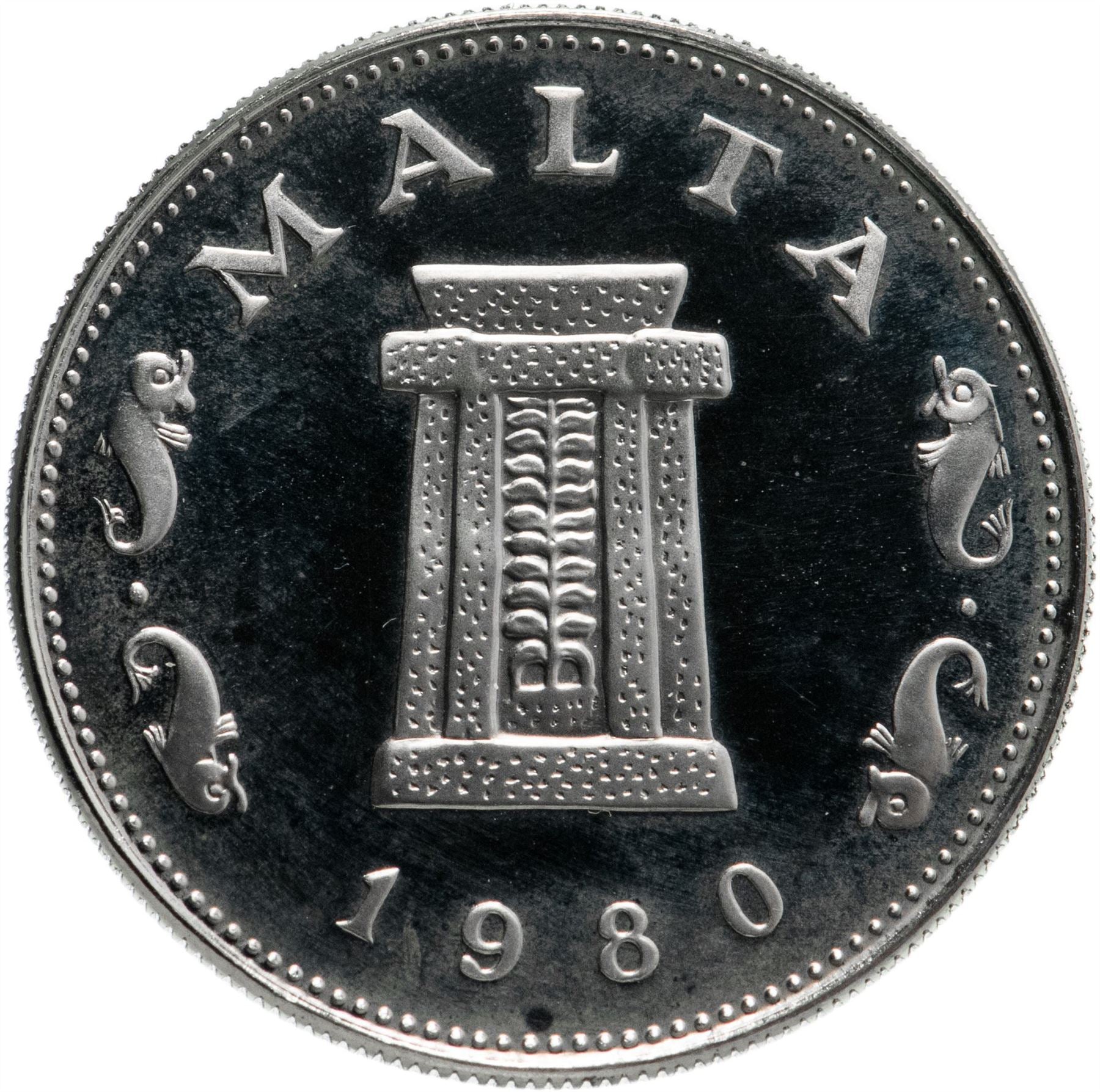 Malta Coin Maltese 5 Cents | Ritual Altar | Hagar Qim Temple | KM10 | 1972 - 1981