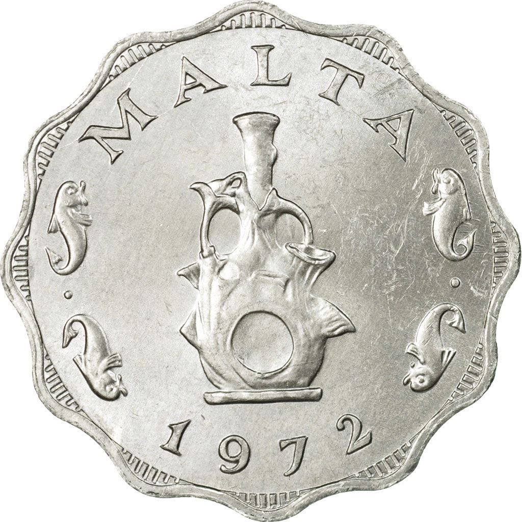 Malta Coin Maltese 5 Mils | Earthen lamp Stand | KM7 | 1972 - 2007