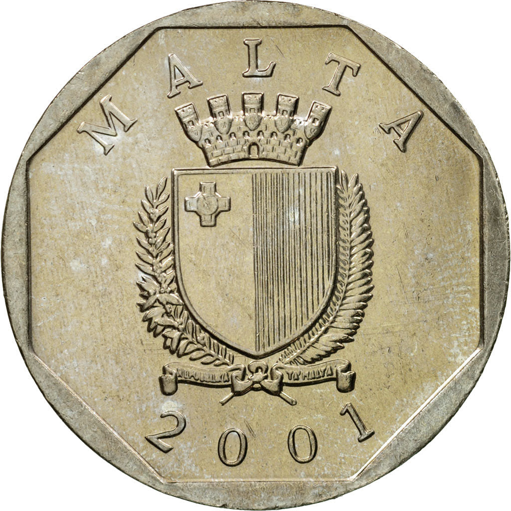 Malta Coin Maltese 50 Cents | Chiliadenus Bocconei | Plant | KM98 | 1991 - 2007