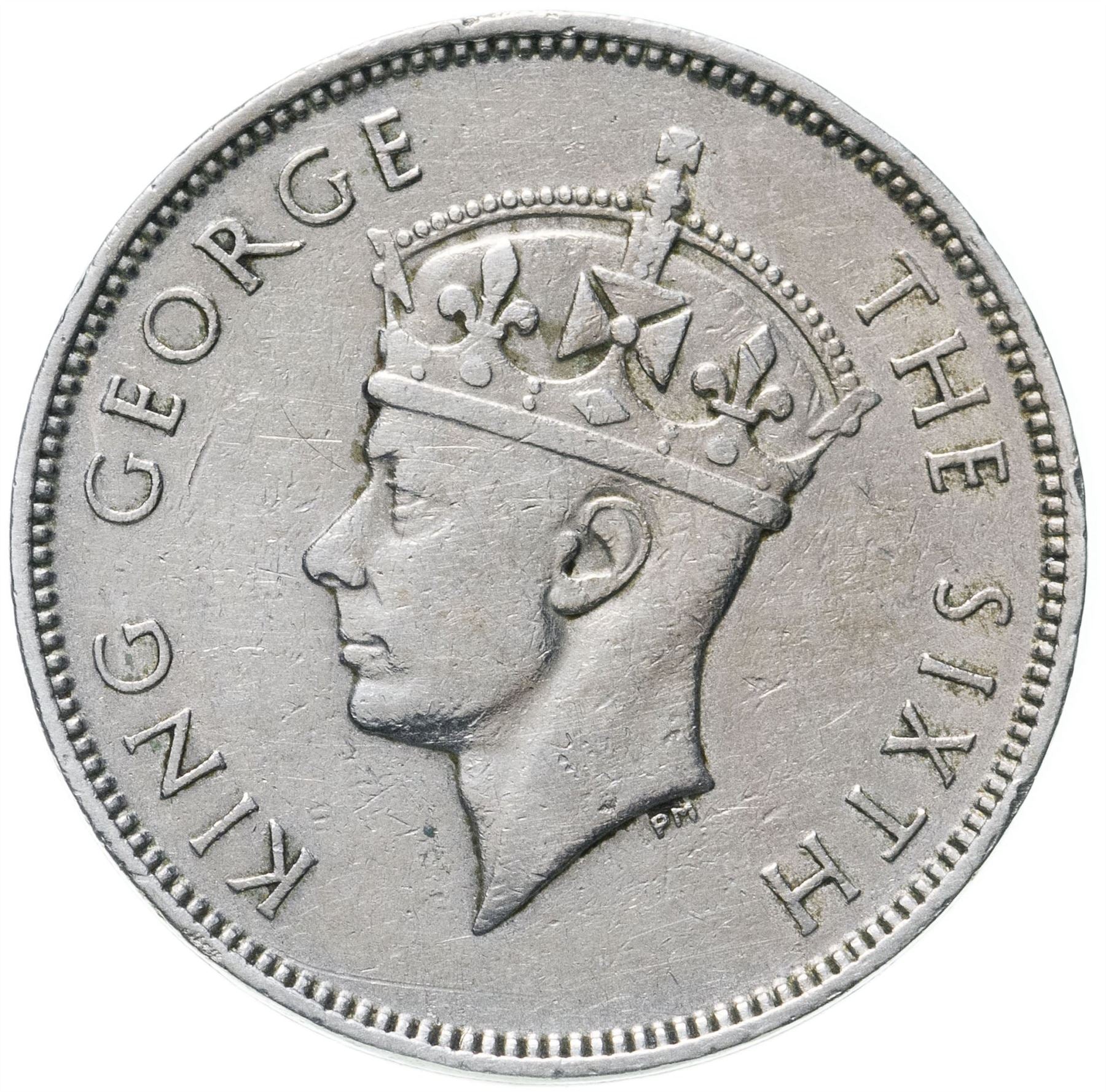 Mauritius | 1 Rupee Coin | King George VI | KM29 | 1950 - 1951