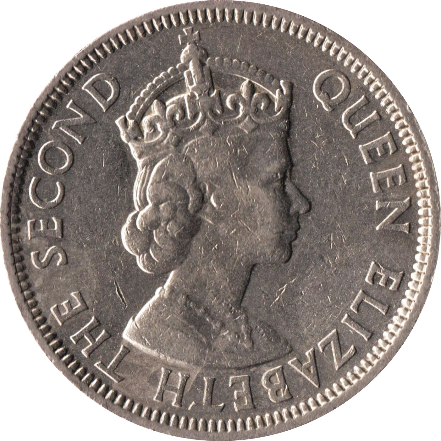 Mauritius 1 Rupee Coin | Queen Elizabeth II | KM35 | 1956 - 1978