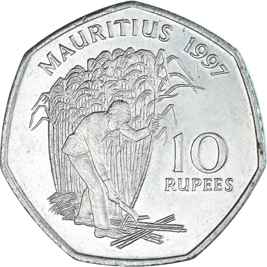 Mauritius 10 Rupees - Seewoosagur Ramgoolam | Sugar Cane Coin | KM61 | 1997 - 2016