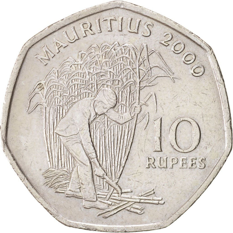 Mauritius 10 Rupees - Seewoosagur Ramgoolam | Sugar Cane Coin | KM61 | 1997 - 2016