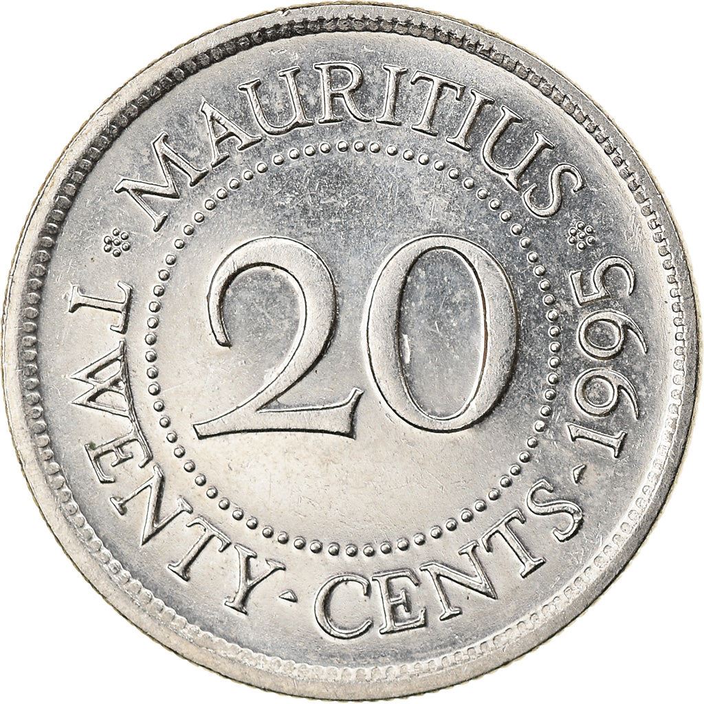 Mauritius 20 Cents - Seewoosagur Ramgoolam Coin | KM53 | 1987 - 2016