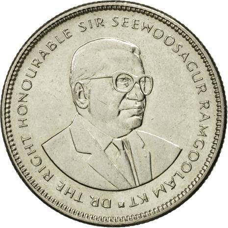 Mauritius 20 Cents - Seewoosagur Ramgoolam Coin | KM53 | 1987 - 2016