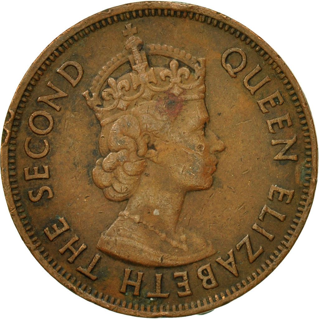 Mauritius 5 Cents Coin | Queen Elizabeth II | KM34 | 1956 - 1978