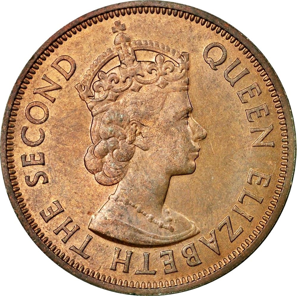 Mauritius 5 Cents Coin | Queen Elizabeth II | KM34 | 1956 - 1978