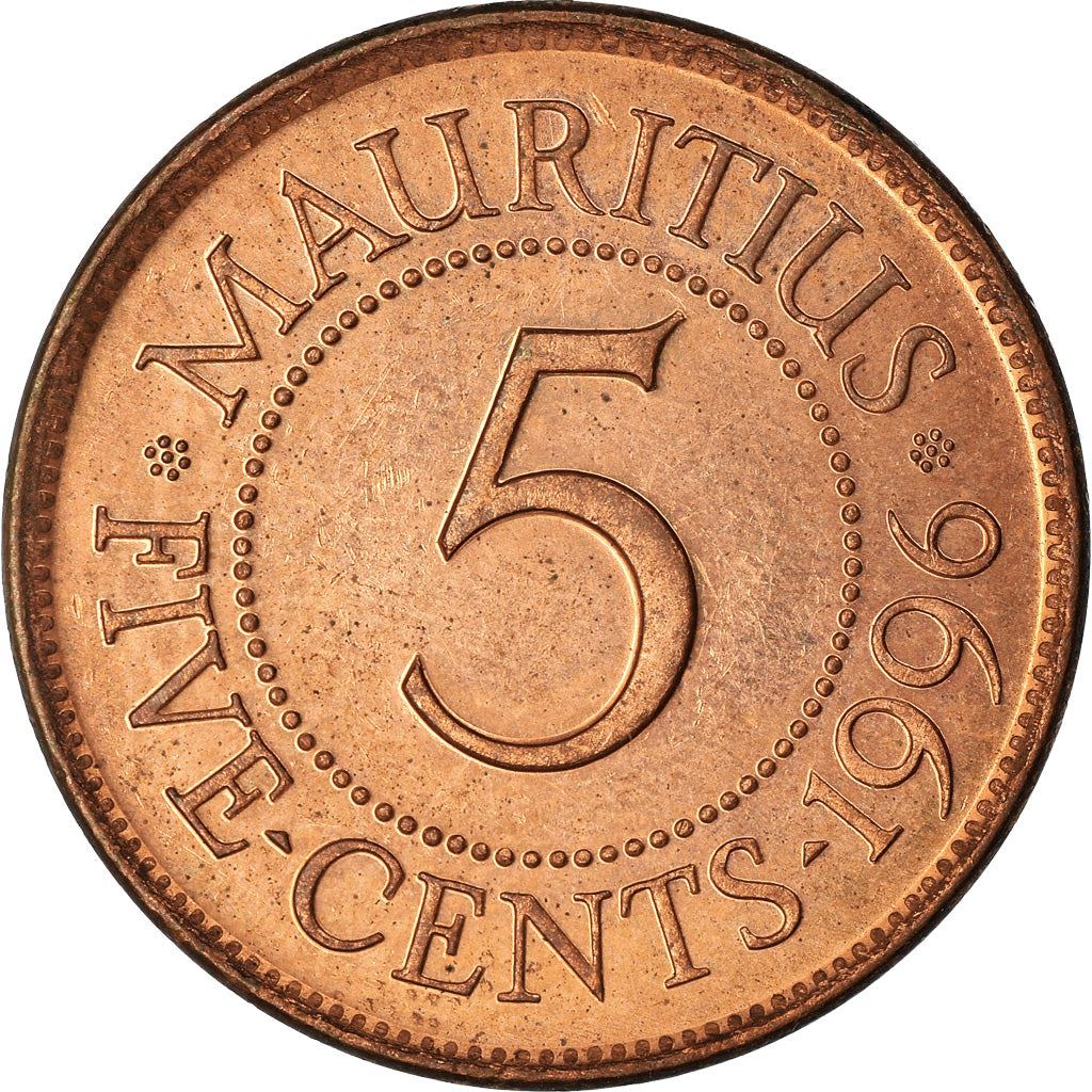 Mauritius 5 Cents - Seewoosagur Ramgoolam Coin | KM52 | 1987 - 2017