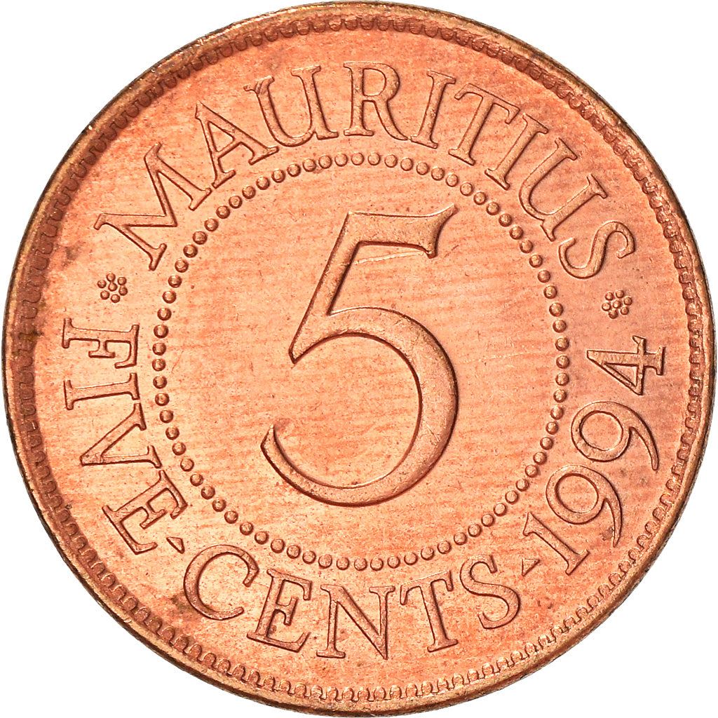 Mauritius 5 Cents - Seewoosagur Ramgoolam | KM52 | 1987 - 2023