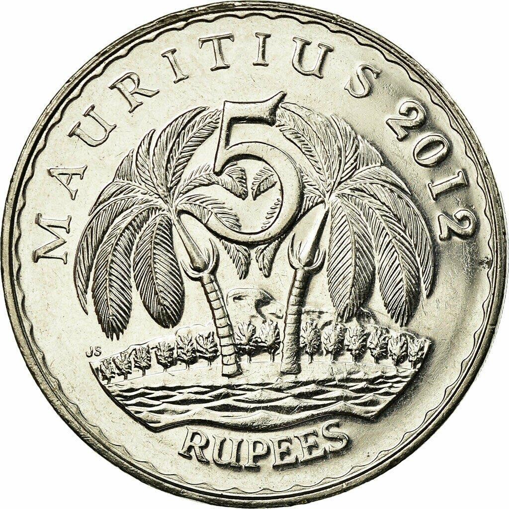 Mauritius 5 Rupees - Seewoosagur Ramgoolam | Palm Trees Coin | KM56a | 2012 - 2018