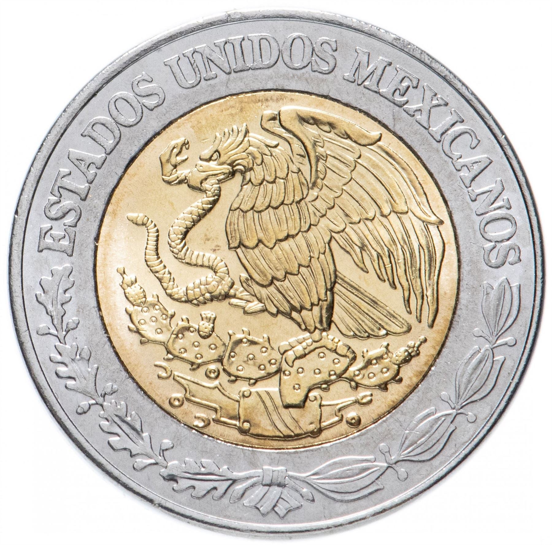 Mexico 1 Peso Coin | Aztec calendar | Piedra del Sol | Golden Eagle| Ring of Splendor | KM603 | 1996 - 2021