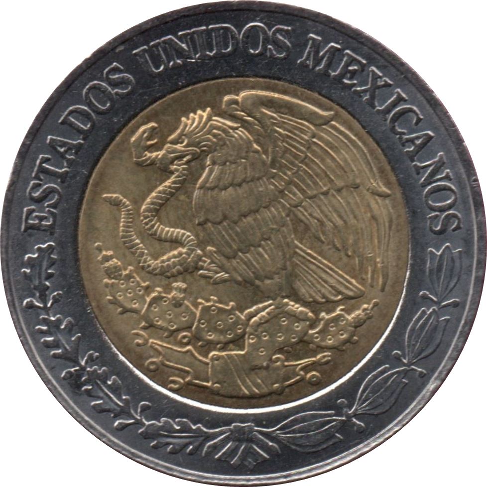 Mexico 1 Peso Coin | Aztec calendar | Piedra del Sol | Golden Eagle| Ring of Splendor | KM603 | 1996 - 2021