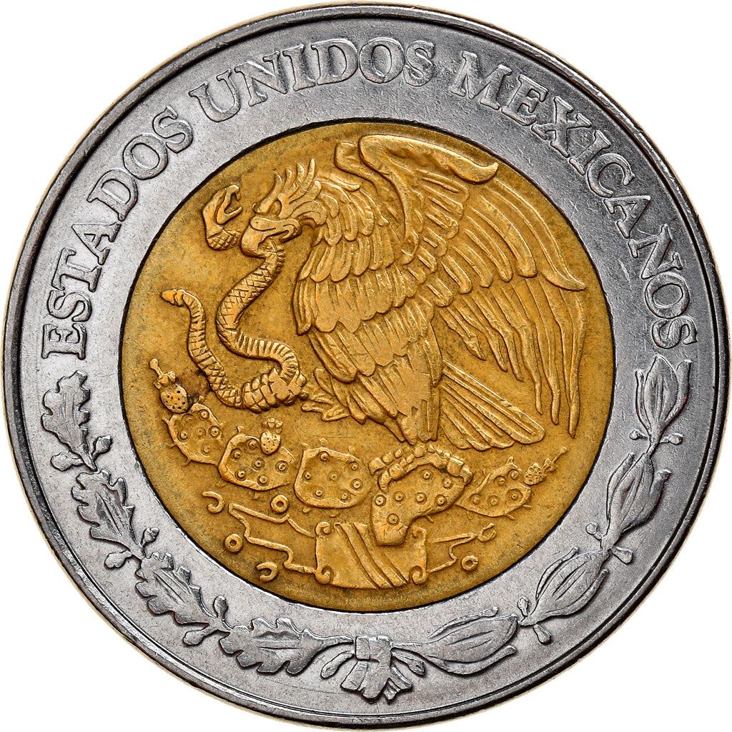 Mexico 5 Pesos | Aztec sun stone | Serpents ring | Eagle Coin | KM605 | 1997 - 2021