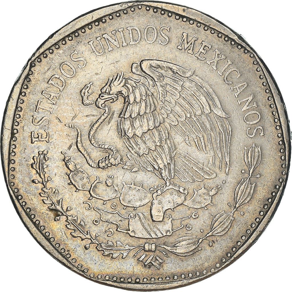 Mexico 5 Pesos | feathered serpent god Quetzalcoatl Coin | KM485 | 1980 - 1985