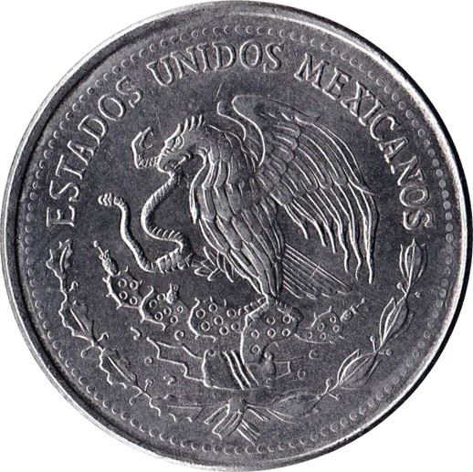 Mexico 50 Centavos Coin | Golden Eagle | Pakal the Great of Palenque | KM492 | 1983