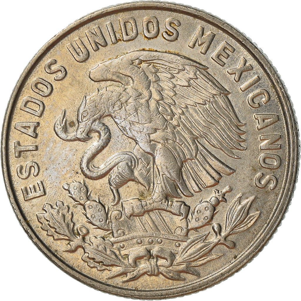 Mexico 50 Centavos Coin | King Cuauhtemoc | Feather crown | KM451 | 1964 - 1969