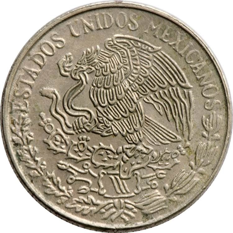 Mexico 50 Centavos |King Cuauhtemoc | Feather crown Coin | KM452 | 1970 - 1983