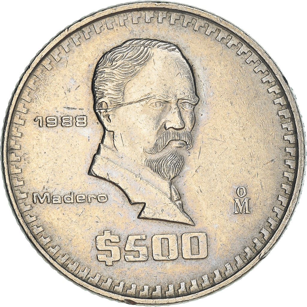 Mexico 500 Pesos | Francisco Ignacio Madero | Eagle | Snake Coin | KM529 | 1986 - 1992