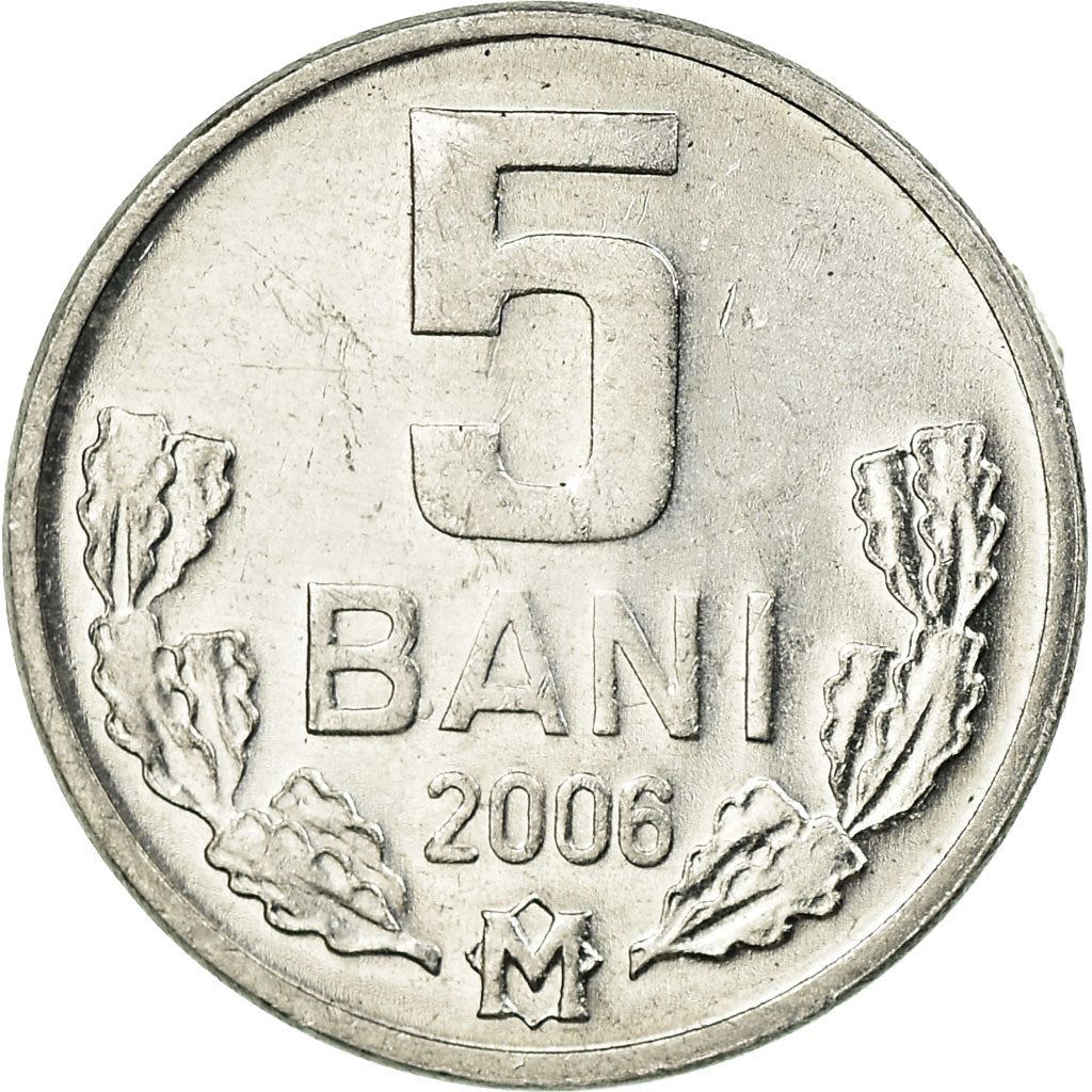 Moldova 5 Bani Coin | Eagle | Oak Leaves | KM2 | 1993 - 2021