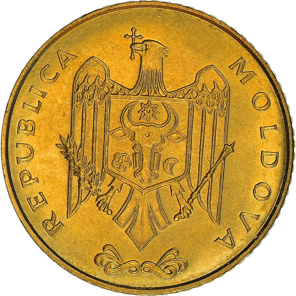 Moldova 50 Bani Coin | Eagle | Grapes | KM10 | 1997 - 2008