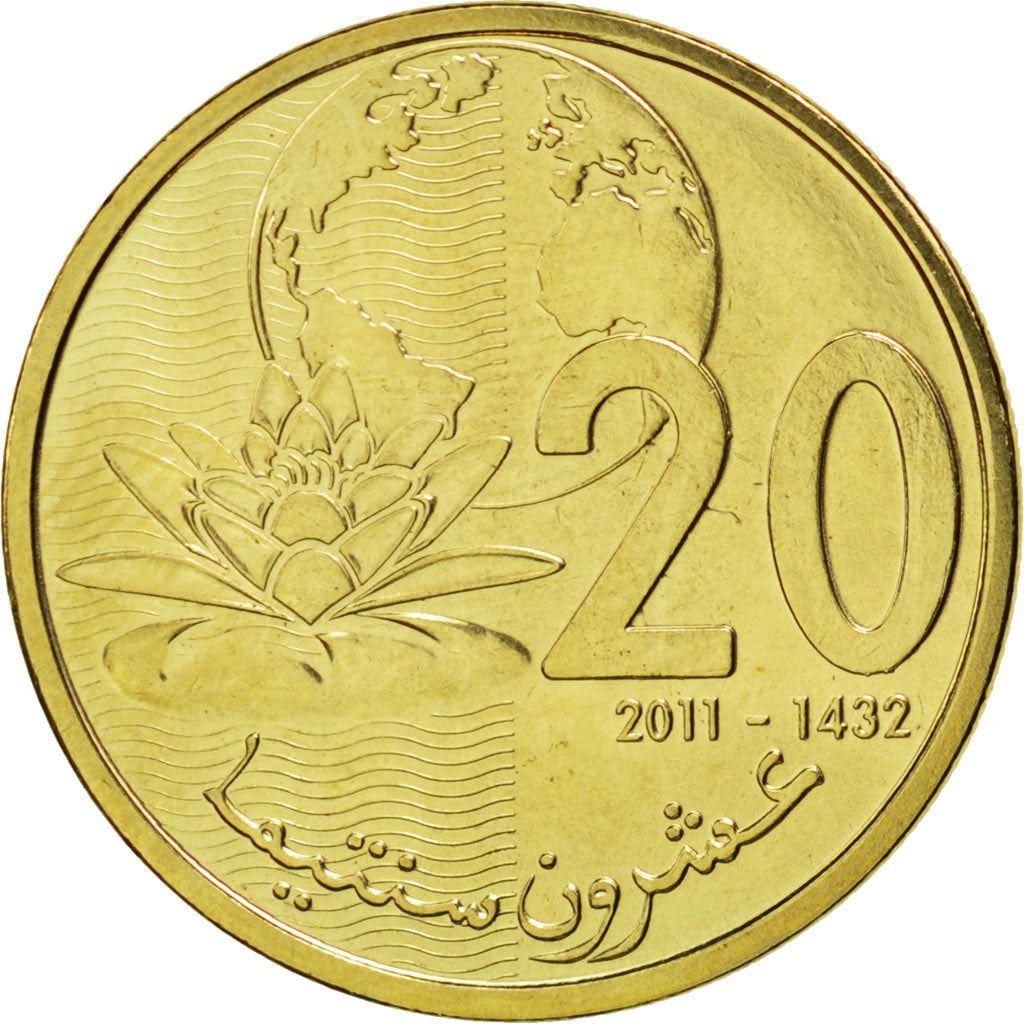 Morocco 20 Santimat / Centimes - Mohammed VI Coin Y137 2011 - 2021