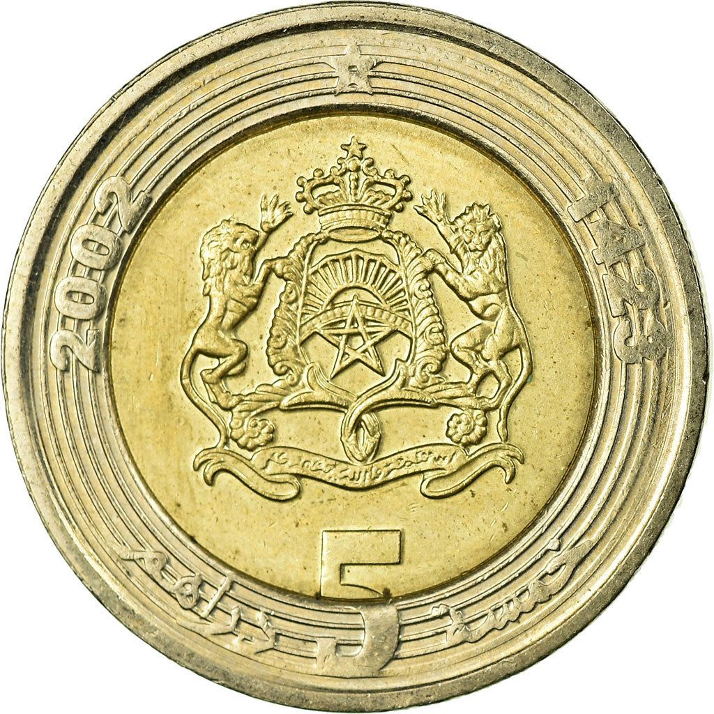 Morocco 5 Dirhams - Mohammed VI Coin Y109 2002