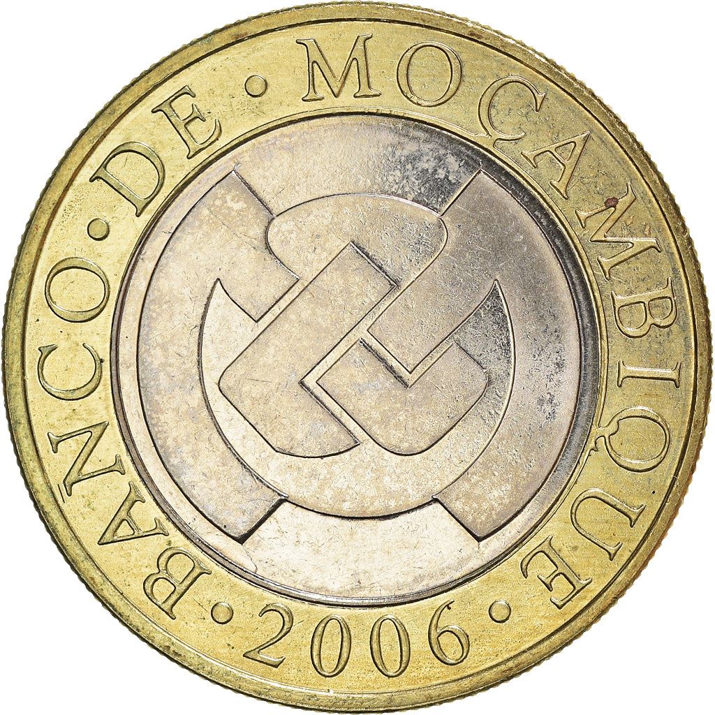 Mozambique | 10 Meticais Coin | Bank Building | KM140 | 2006 - 2012