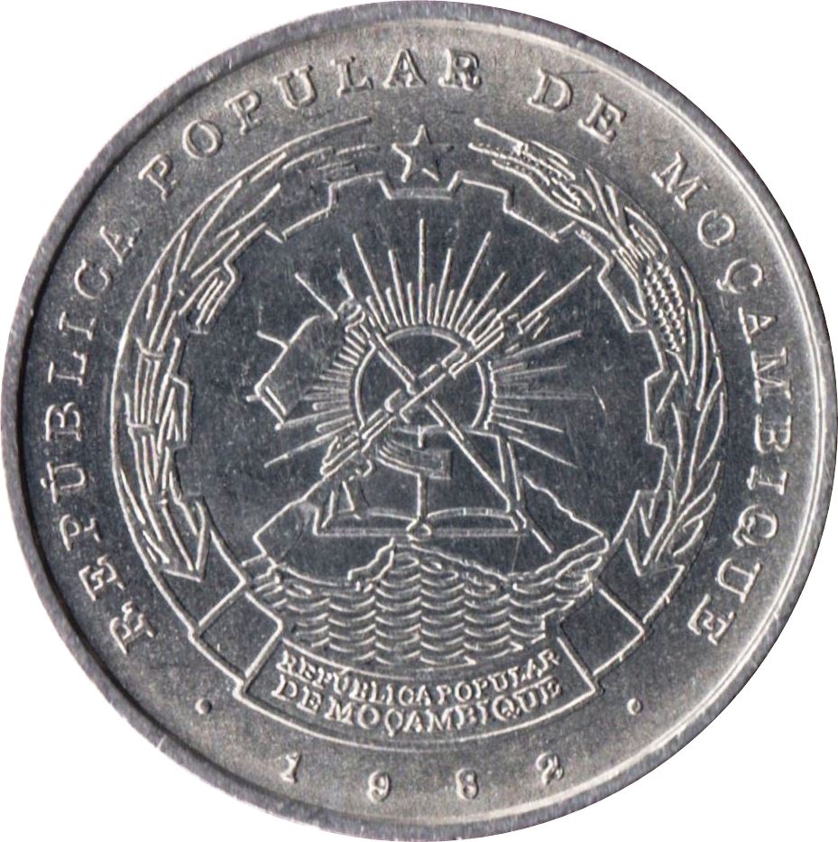 Mozambique 50 Centavos Coin | Dibinda | KM98 | 1980 - 1982