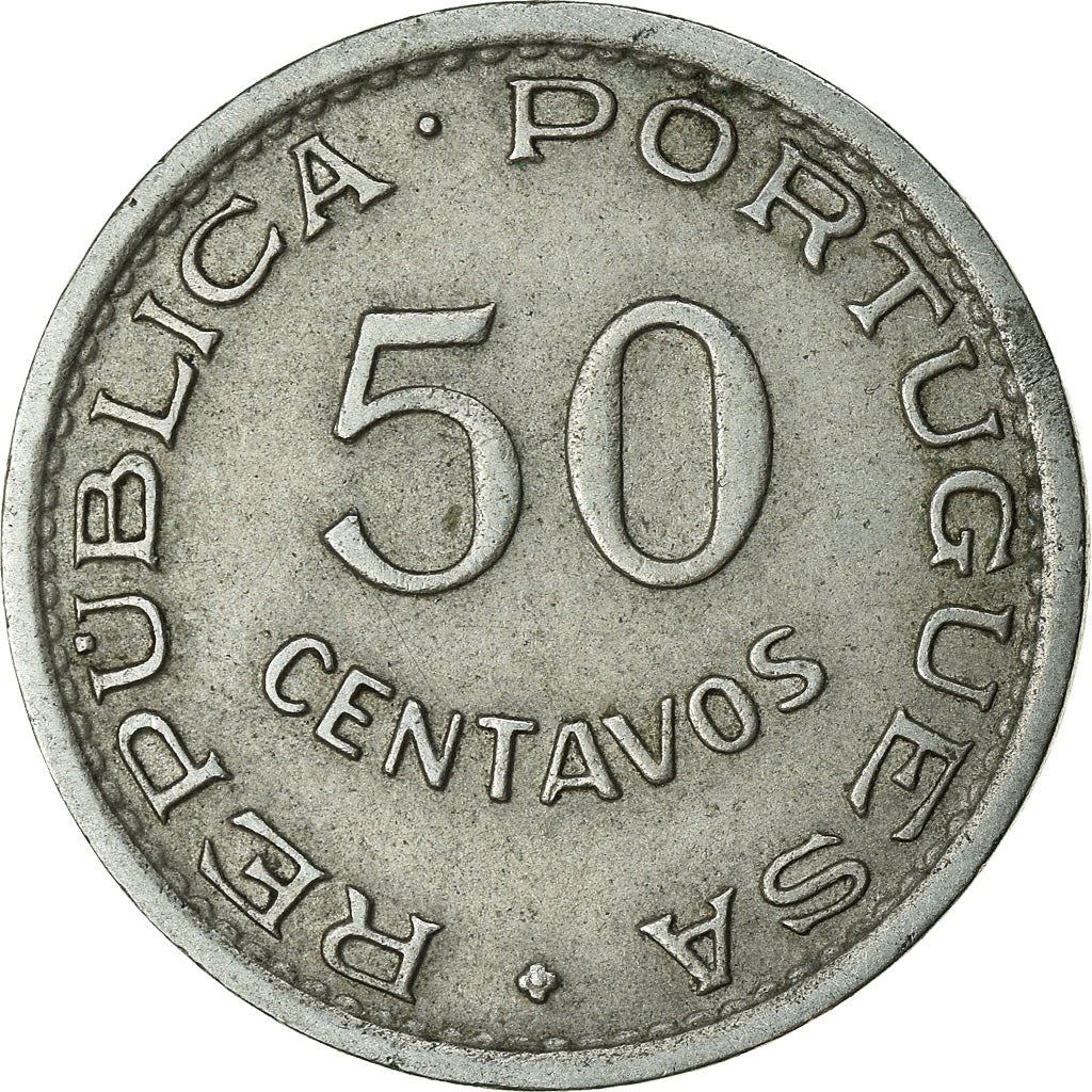 Mozambique 50 Centavos Coin | Military Order Of Christ | KM76 | 1950 - 1951